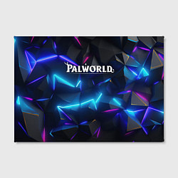 Холст прямоугольный Palworld логотип на ярких неоновых плитах, цвет: 3D-принт — фото 2