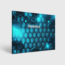 Холст прямоугольный Palworld логотип космический, цвет: 3D-принт