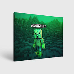 Картина прямоугольная Minecraft персонаж зеленый монстр