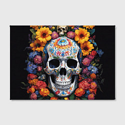 Холст прямоугольный Bright colors and a skull, цвет: 3D-принт — фото 2