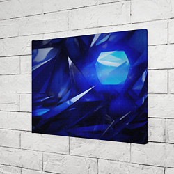 Холст прямоугольный Black and blue abstract background sport style, цвет: 3D-принт — фото 2