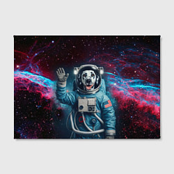 Холст прямоугольный Далматинец бравый космонавт - нейросеть, цвет: 3D-принт — фото 2