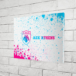 Холст прямоугольный AEK Athens neon gradient style по-горизонтали, цвет: 3D-принт — фото 2