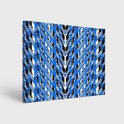 Холст прямоугольный Синяя техно броня, цвет: 3D-принт
