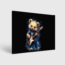 Картина прямоугольная Плюшевый медведь музыкант с гитарой