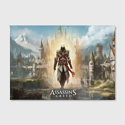 Холст прямоугольный Assassins creed на фоне дворца, цвет: 3D-принт — фото 2