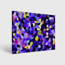 Холст прямоугольный Мозаика фиолетовая, цвет: 3D-принт