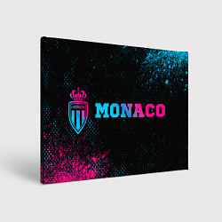 Холст прямоугольный Monaco - neon gradient по-горизонтали, цвет: 3D-принт