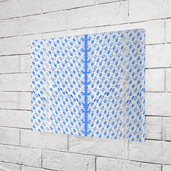 Холст прямоугольный Синие киберпанк ячейки на белом фоне, цвет: 3D-принт — фото 2