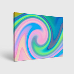 Холст прямоугольный Абстрактный разноцветный круговорот, цвет: 3D-принт