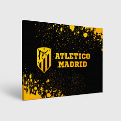 Холст прямоугольный Atletico Madrid - gold gradient по-горизонтали, цвет: 3D-принт