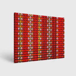 Холст прямоугольный Красные плитки, цвет: 3D-принт