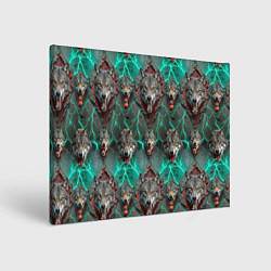Холст прямоугольный Эпичный паттерн из волков, цвет: 3D-принт