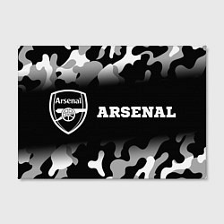 Холст прямоугольный Arsenal sport на темном фоне по-горизонтали, цвет: 3D-принт — фото 2