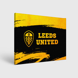 Картина прямоугольная Leeds United - gold gradient по-горизонтали