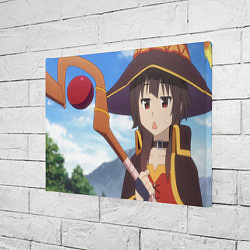 Холст прямоугольный Konosuba Мэгумин cute, цвет: 3D-принт — фото 2