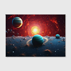 Холст прямоугольный Космос и разные планеты, цвет: 3D-принт — фото 2