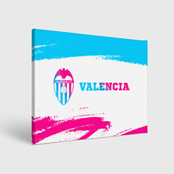 Холст прямоугольный Valencia neon gradient style по-горизонтали, цвет: 3D-принт
