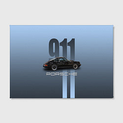 Холст прямоугольный Винтажный автомобиль Porsche, цвет: 3D-принт — фото 2