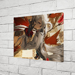 Холст прямоугольный Genshin Impact Арлекино red draw, цвет: 3D-принт — фото 2