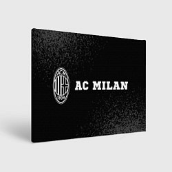 Холст прямоугольный AC Milan sport на темном фоне по-горизонтали, цвет: 3D-принт