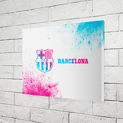 Холст прямоугольный Barcelona neon gradient style по-горизонтали, цвет: 3D-принт — фото 2