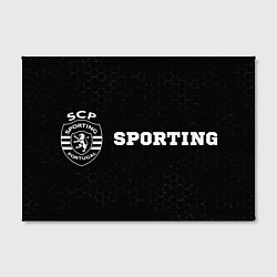 Холст прямоугольный Sporting sport на темном фоне по-горизонтали, цвет: 3D-принт — фото 2