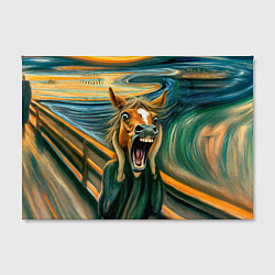 Холст прямоугольный Лошадь кричит на картине Эдварда Мунка, цвет: 3D-принт — фото 2