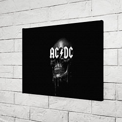 Холст прямоугольный AC DC - большой череп с подтеками, цвет: 3D-принт — фото 2