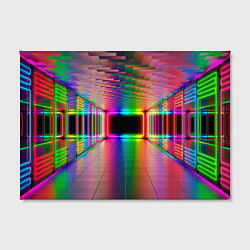 Холст прямоугольный Светящаяся неоновая галерея, цвет: 3D-принт — фото 2