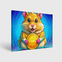 Холст прямоугольный Хомячок и коины, цвет: 3D-принт