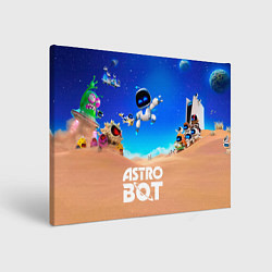 Холст прямоугольный Astro bot персонажи, цвет: 3D-принт