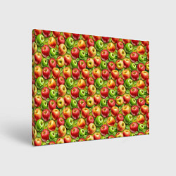 Холст прямоугольный Ароматные сочные яблоки, цвет: 3D-принт