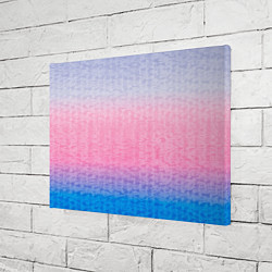 Холст прямоугольный Tie-dye color gradient: pink-blue, цвет: 3D-принт — фото 2