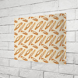 Холст прямоугольный The baguette pattern, цвет: 3D-принт — фото 2