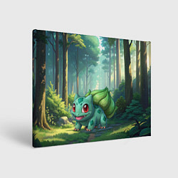 Холст прямоугольный Bulbasaur pokemon, цвет: 3D-принт