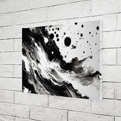 Холст прямоугольный Black and white abstraction - blots, цвет: 3D-принт — фото 2