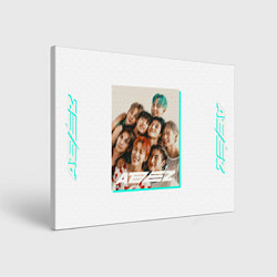 Холст прямоугольный Ateez участники, цвет: 3D-принт