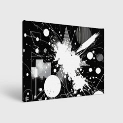 Холст прямоугольный Vanguard black and white abstraction - ai art, цвет: 3D-принт