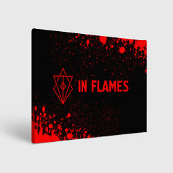 Холст прямоугольный In Flames - red gradient по-горизонтали, цвет: 3D-принт