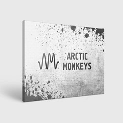 Холст прямоугольный Arctic Monkeys - white gradient по-горизонтали, цвет: 3D-принт