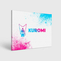 Холст прямоугольный Kuromi neon gradient style по-горизонтали, цвет: 3D-принт