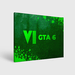 Картина прямоугольная GTA 6 - green gradient по-горизонтали