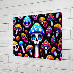 Холст прямоугольный Ice cream skull and fly agaric - ai art fantasy, цвет: 3D-принт — фото 2