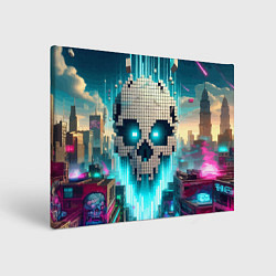 Холст прямоугольный Minecraft skull - ai art fantasy, цвет: 3D-принт