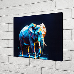 Холст прямоугольный Большой полигональный слон, цвет: 3D-принт — фото 2