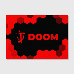 Холст прямоугольный Doom - red gradient по-горизонтали, цвет: 3D-принт — фото 2