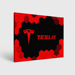 Картина прямоугольная Tesla - red gradient по-горизонтали