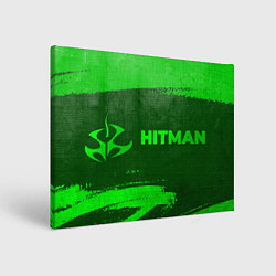 Картина прямоугольная Hitman - green gradient по-горизонтали