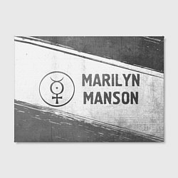 Холст прямоугольный Marilyn Manson - white gradient по-горизонтали, цвет: 3D-принт — фото 2